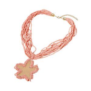 Tigerstars Multi Strand Coral Starfish Seed Beaded Statement Necklace